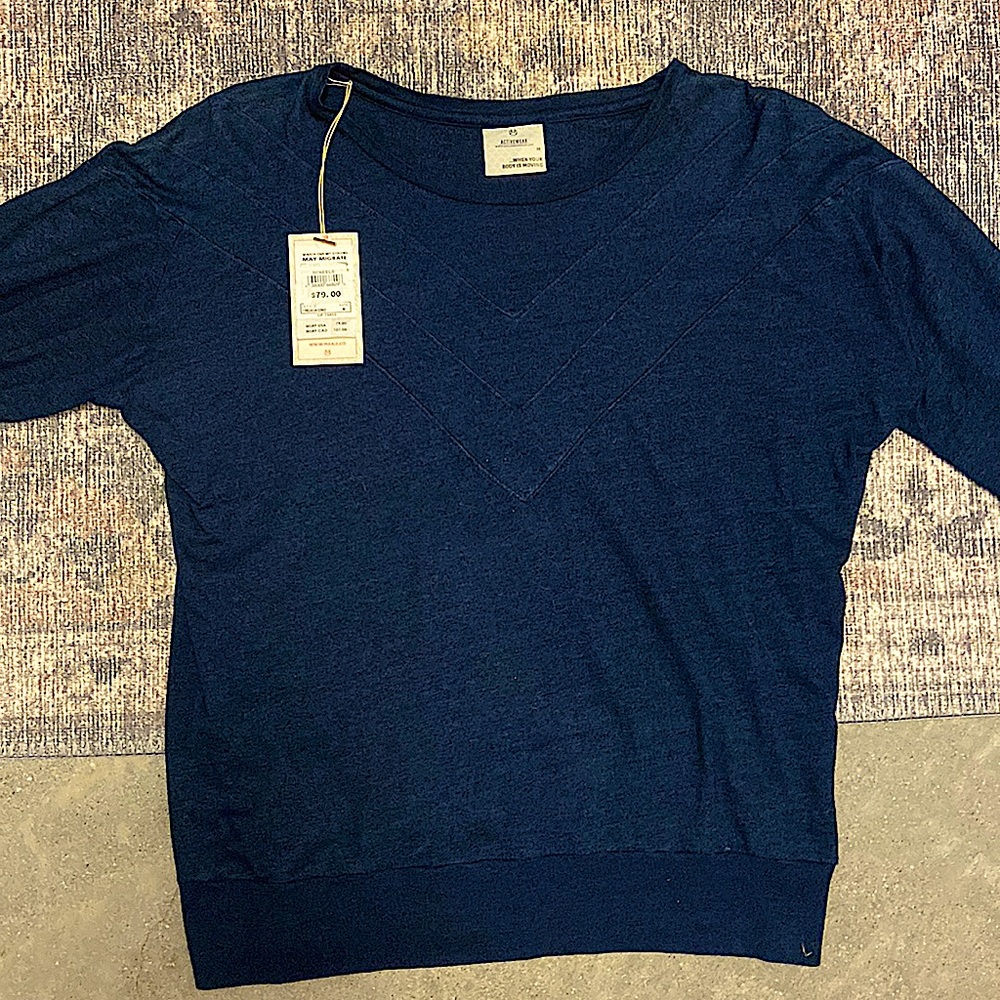 NAVY “MAAJI” LONG SLEEVE TOP
